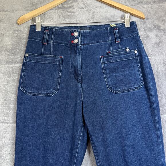 Maeve Anthropologie Jeans Women 29 Junie High Rise Slim Leg Dark Wash 24" Crop - Picture 3 of 11